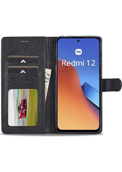 Xiaomi Redmi Için 12 4g Kart Yuvaları Cüzdan Buzağı Doku Yatay (Yurt Dışından) fırsatları