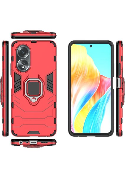 Colorful Shop Oppo A58 4g 360 &deg; Dönen Halka Askeri Damla Koruma Kickstand Için Kılıf (Yurt Dışından)