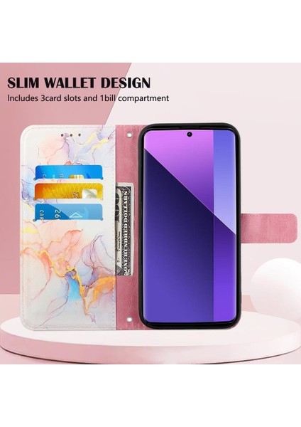 Xiaomi Redmi Not 13 Pro Artı 5g Cüzdan Kickstand Mermer Desen (Yurt Dışından)