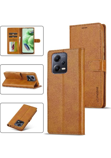 Xiaomi Redmi Not 12 Pro Artı Buzağı Doku Yatay Flip Case (Yurt Dışından)