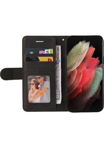 Samsung Galaxy S21 Ultra Pu Deri Flip Folio Kılıf Kickstand (Yurt Dışından) modelleri