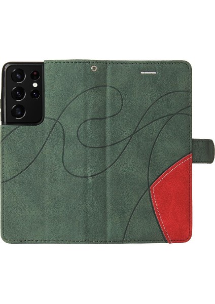 Samsung Galaxy S21 Ultra Pu Deri Flip Folio Kılıf Kickstand (Yurt Dışından) indirimleri