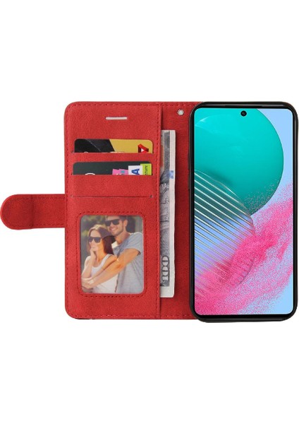 Samsung Galaxy M54 Kickstand Koruyucu Pu Deri Flip Folio Için Kılıf (Yurt Dışından)