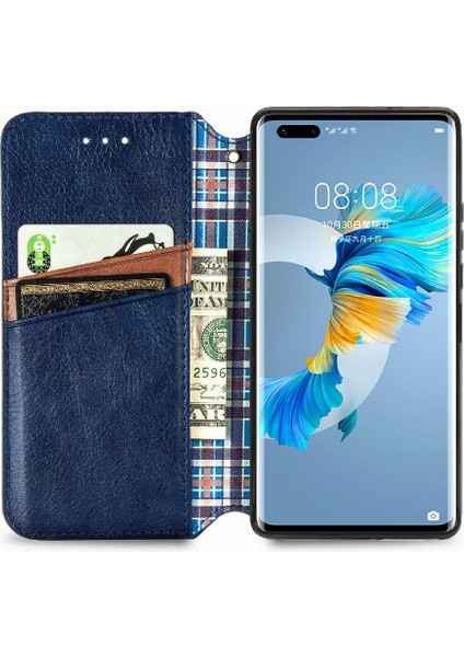 Colorful Shop Huawei Mate 40 Pro Için Kılıf Moda Tasarım Cüzdan Fonksiyonu Kapak Çevirin (Yurt Dışından)