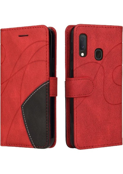Samsung Galaxy A20E Kickstand Koruyucu Kart Yuvası Standı Pu (Yurt Dışından)