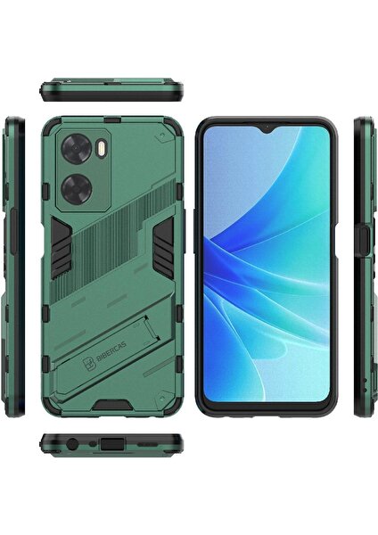 Colorful Shop Oppo A57 4g Koruyucu Kapak Için Kılıf Kickstand Sağlam Askeri (Yurt Dışından)