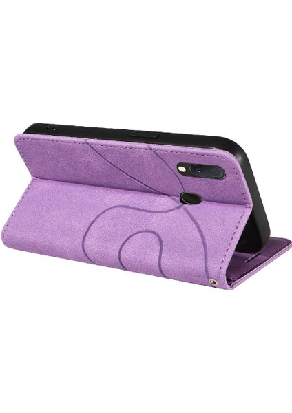 Samsung Galaxy A20E Kickstand Koruyucu Kart Yuvası Standı Pu (Yurt Dışından)