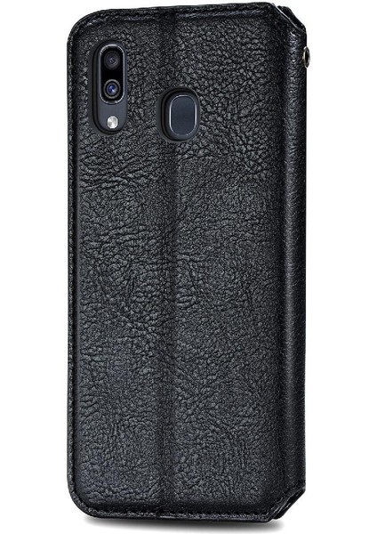 Samsung Galaxy A30 Cüzdan Fonksiyonu Için Kılıf Deri Kılıf Kapak Çevirin (Yurt Dışından)