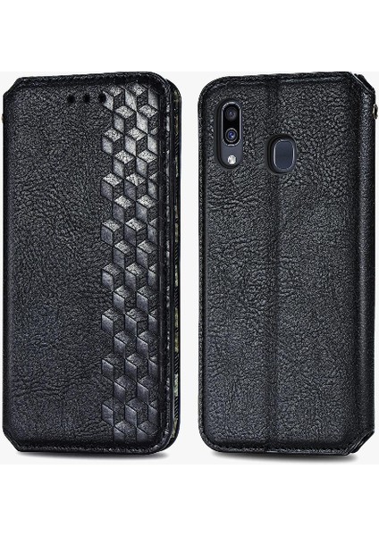 Samsung Galaxy A30 Cüzdan Fonksiyonu Için Kılıf Deri Kılıf Kapak Çevirin (Yurt Dışından)