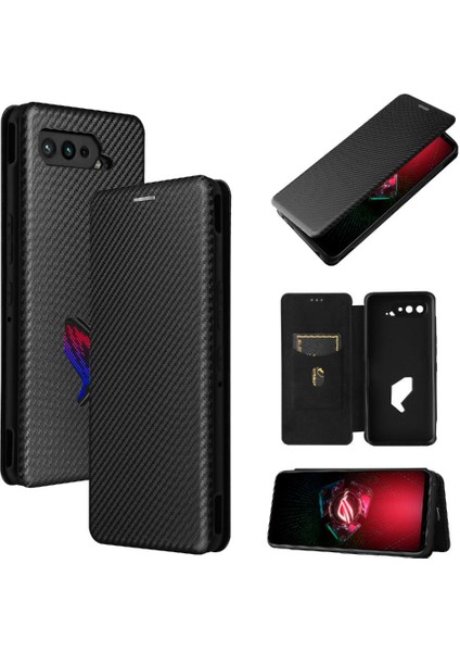 Kart Tutucu Kartı ile Asus Rog Telefon 5 Deri Folio Flip Case Için Kılıf (Yurt Dışından)