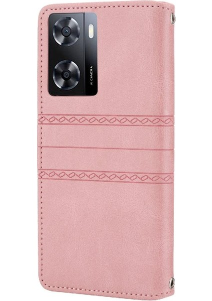 Oppo Için Flip Case A54 4G/A77 4G/A77S Kickstand Cüzdan Kılıf Darbeye Pu (Yurt Dışından) indirimleri