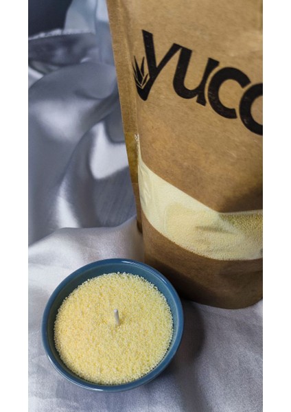 Sarı Inci Tozu Mum - 250 gr