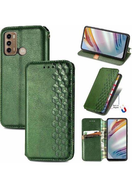 Colorful Shop Motorola Moto G60 Kılıf Cüzdan Fonksiyonu Için Kılıf Kapak Kapak Tasarımı (Yurt Dışından)