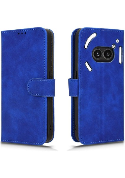 Nothing Telefon 2A Tam Koruma Deri Folio Flip Case ile (Yurt Dışından)