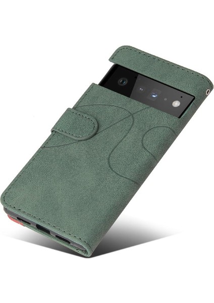 Kart Yuvası Standı Kickstand Koruyucu Pu ile Google Piksel 6 Pro Için Kılıf (Yurt Dışından) modelleri