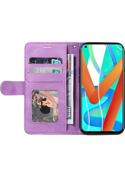 Kart Yuvası Standı ile Realme 8 5g Pu Deri Flip Folio Kılıf (Yurt Dışından) indirimleri