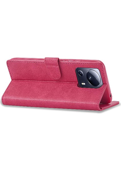 Xiaomi 13 Lite 5g Buzağı Doku ile Yatay Çevir Deri Kılıf (Yurt Dışından)