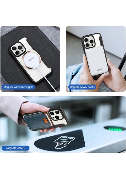 Rfıd Engelleme Kart Yuvası Pu Deri ile IPhone 15 Pro Için Duducase Durumda (Yurt Dışından) indirimleri