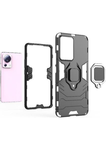 Xiaomi 13 Lite 5g Darbeye Kapak 360 &deg; Dönen Halka Askeri (Yurt Dışından)