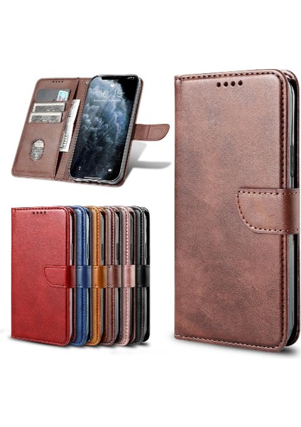 Xiaomi Redmi Not 13 Için Kılıf 4g Kart Ekleme Deri Folio Flip Case (Yurt Dışından)