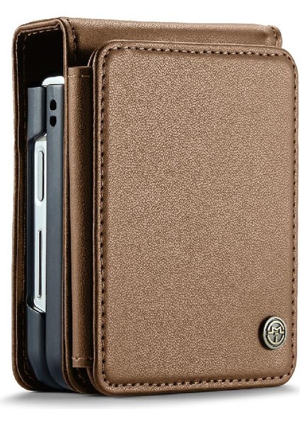 Samsung Galaxy Z Flip 4 5g Kickstand Slim Case Pu Için Caseme Cüzdan Kılıf (Yurt Dışından)