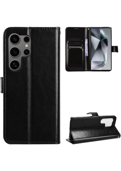Samsung Galaxy S24 Ultra 5g Kapak Çevirin Manyetik Kart Tutucu Cüzdan (Yurt Dışından)