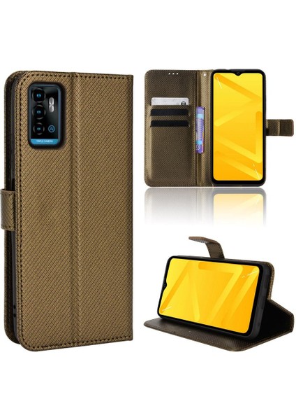 Zte Blade A71 Kapak Manyetik Cüzdan Kickstand Kart Tutucu (Yurt Dışından)