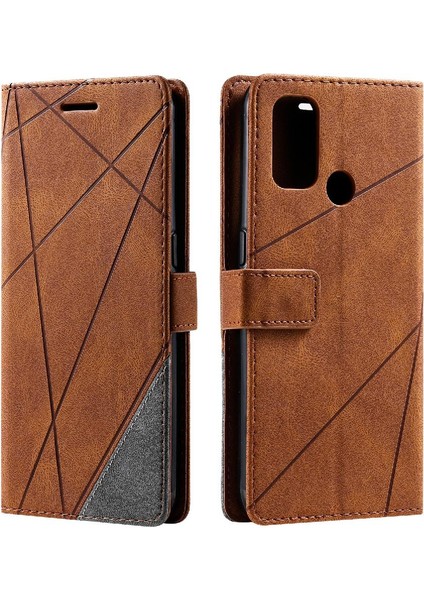 Oppo A53 2020 Kart Tutucu Için Kickstand Manyetik Darbeye Cüzdan Pu (Yurt Dışından)