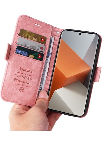 Xiaomi Redmi Not Için Kılıf 13 Pro Artı 5g Cüzdan Kapak Çevirin Tpu Deri (Yurt Dışından)