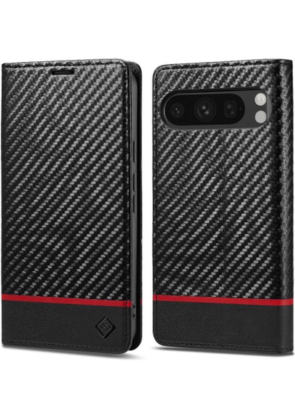 Google Pixel 9 Pro Deri Folio Flip Case Için Kılıf ile Tam Koruma (Yurt Dışından)