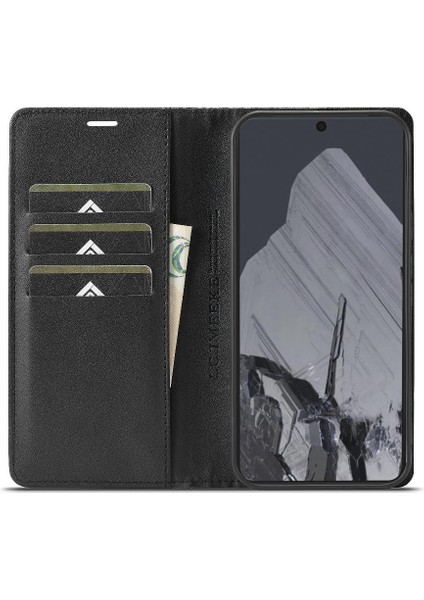Google Pixel 9 Pro Deri Folio Flip Case Için Kılıf ile Tam Koruma (Yurt Dışından)