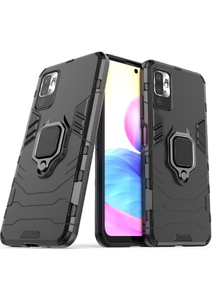 Xiaomi Redmi Not 10 5g Için Kılıf 360 &deg; Dönen Halka Kickstand Askeri Damla (Yurt Dışından)