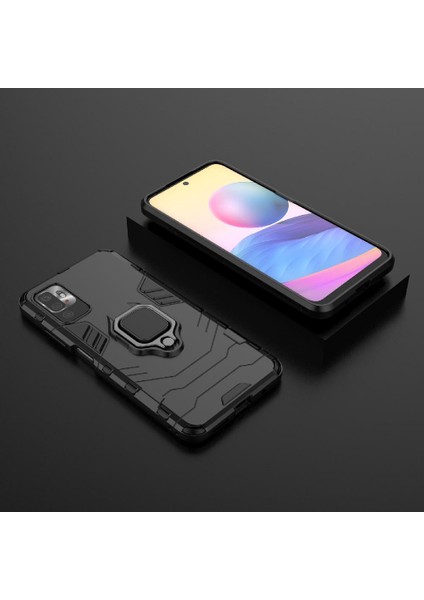 Xiaomi Redmi Not 10 5g Için Kılıf 360 &deg; Dönen Halka Kickstand Askeri Damla (Yurt Dışından) modelleri