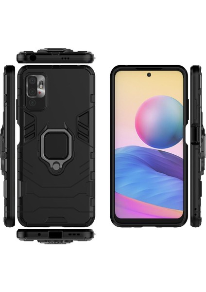 Xiaomi Redmi Not 10 5g Için Kılıf 360 &deg; Dönen Halka Kickstand Askeri Damla (Yurt Dışından) indirimleri
