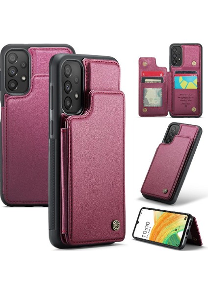 Samsung Galaxy A33 5g Rfıd Engelleme Pu Deri Ince Için Caseme Cüzdan Kılıf (Yurt Dışından)