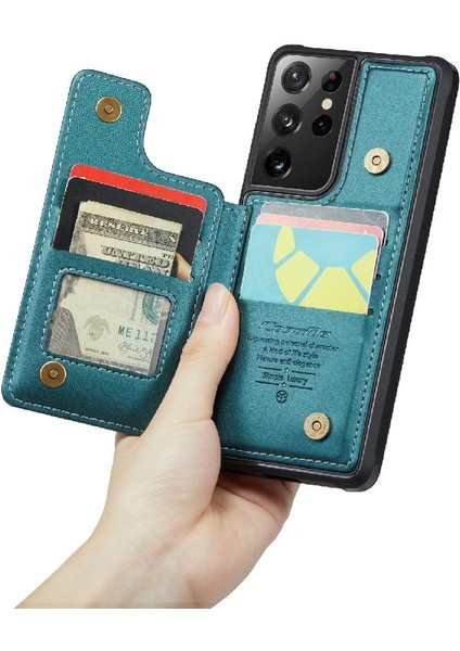 Samsung Galaxy S21 Ultra Kickstand Pu Deri Kart Için Caseme Cüzdan Kılıf (Yurt Dışından) indirimleri