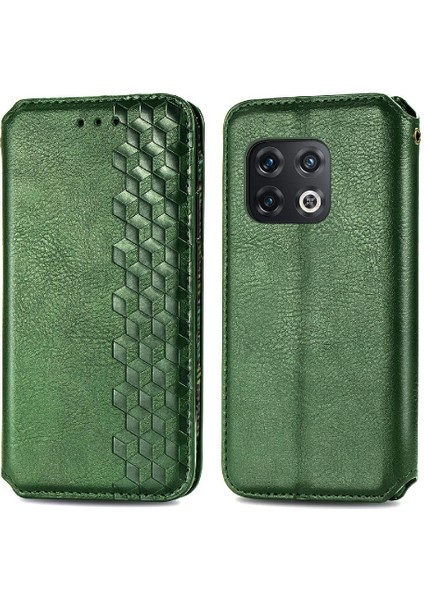 Oneplus 10 Pro Için Kılıf Moda Tasarım Deri Kılıf Cüzdan Fonksiyonu Çevirin (Yurt Dışından)