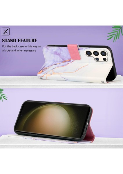 Samsung Galaxy S24 Ultra 5g Pu Deri Cüzdan Mermer Desen (Yurt Dışından) fırsatları