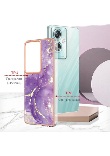 Colorful Shop Oppo A79 5g Koruma Için Kılıf Mermer Desen Ince Tpu Yumuşak Tampon (Yurt Dışından)