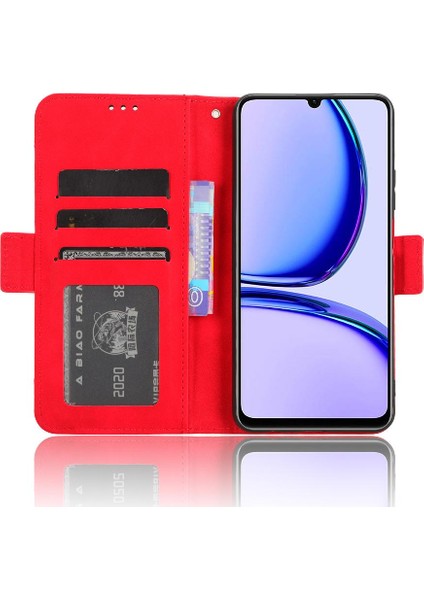 Realme C51 4g Deri Cüzdan Kapak Için Kılıf Ayarlanabilir Ayrılabilir Kart (Yurt Dışından)