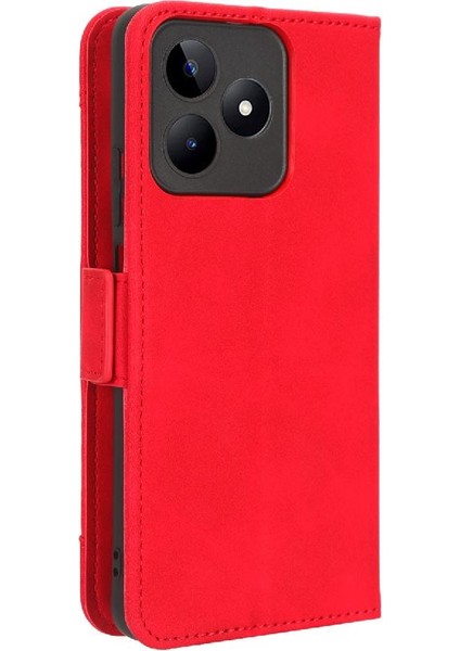 Realme C51 4g Deri Cüzdan Kapak Için Kılıf Ayarlanabilir Ayrılabilir Kart (Yurt Dışından)
