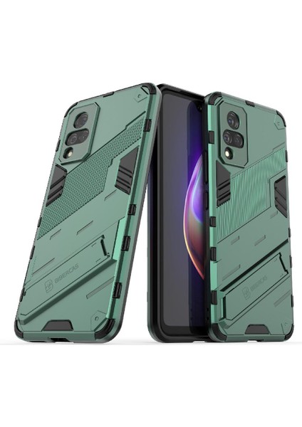 Vivo V21 Kickstand Sağlam Askeri Koruyucu Kapak Için Kılıf (Yurt Dışından)