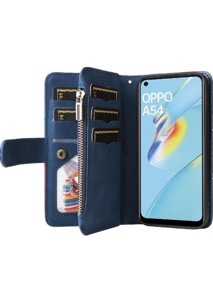 Oppo A54 4G/A16 4g Dokuz Kart Yuvaları Iki Renkli Dikiş Fermuar (Yurt Dışından)