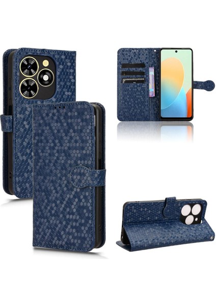Tecno Spark Için Kılıf 2024 Manyetik Toka Geometrik Desen Deri Gitmek (Yurt Dışından)