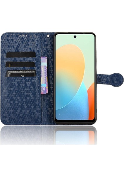 Tecno Spark Için Kılıf 2024 Manyetik Toka Geometrik Desen Deri Gitmek (Yurt Dışından)