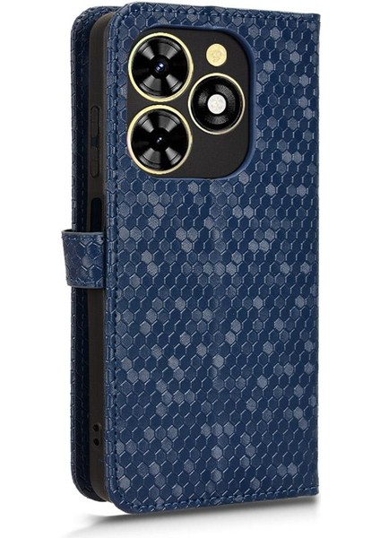 Tecno Spark Için Kılıf 2024 Manyetik Toka Geometrik Desen Deri Gitmek (Yurt Dışından)