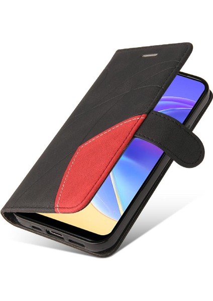 Vıvo V21E 4g Kickstand Koruyucu Iki Renkli Dikiş Pu Deri Için Kılıf (Yurt Dışından) modelleri