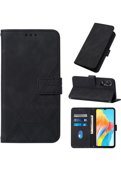 Oppo A38 4g Için Kılıf Pu Deri Cüzdan Kapak Çevirin Folio Kitap Koruyucu (Yurt Dışından)