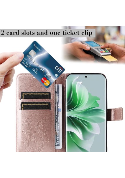 Kart Yuvası Standı Manyetik Kapak Kapak Pu ile Oppo Oppo 11 Pro 5g Için Kılıf (Yurt Dışından)