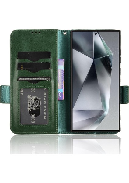 Samsung Galaxy S24 Ultra 5g 3 Kart Tutucu Görüntüleme Standı Pu Flip (Yurt Dışından) modelleri